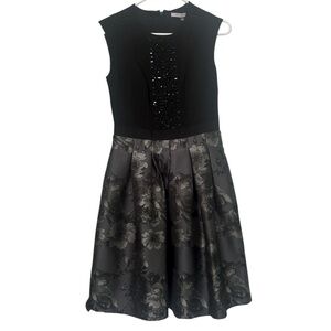 Carmen Marc Valvo Black Dress with Sequin Accents